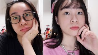 GRWM🏮適合學生上班族的清透粉底液\u0026開架三色遮瑕膏！｜celesteterry大沛蜜粉\u0026唇膏|Solone刷具｜za潮色微醺腮紅🍺|打呼cosmos