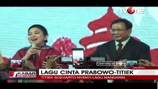 Titiek Soeharto Senandungkan Lagu Cinta Berbahasa Mandarin di Hadapan Prabowo
