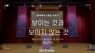 2021년 3월 21일 주일예배(3부) - 광야에서 소망을 보다(5) 보이는 것과 보이지 않는 것