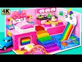 Build Pink Unicorn Miniature House with 5 Rooms, Aquarium from Polymer Clay ❤️ DIY Miniature House