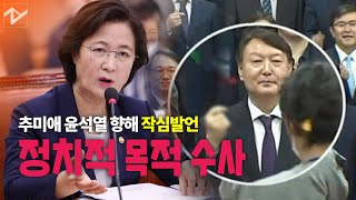 추미애 “월성원전, 윤석열의 정치적 목적 수사”