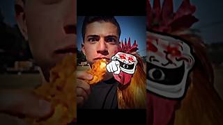 EAT A CHICKEN IN FRONT OF A CHICKEN TROLLFACE ☠️                #viralmyshorts #shorts