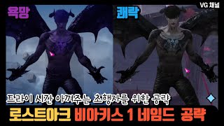 [로스트아크] 비아키스 1네임드 공략 쾌락,욕망 (패턴상세 공략) -수정재업