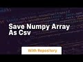 save numpy array as csv