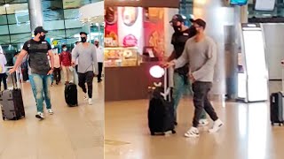 Varun Tej And Sai Dharam Tej EXCLUSIVE Visuals At Hyderabad Airport | MS Entertainments