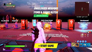 Fortnite Creative Mode Glitches - How To Get Unreleased Weapons Items & Props Glitch (After Patch)