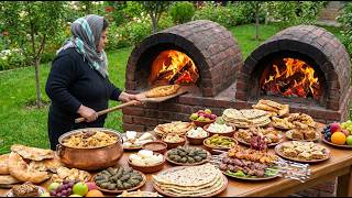 She Cooked 13 Authentic Azerbaijani Foods Using Tandoor, Saj and Fire in One Day