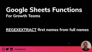 Extracting firstnames from full names with REGEXEXTRACT in Google Sheets