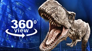 Jurassic Park 360 VR Dinosaur Attacks Car 3D T-Rex
