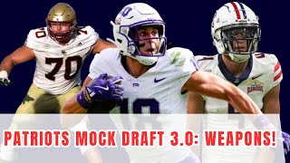 NEW ENGLAND PATRIOTS MOCK DRAFT: Weapons Assembly \u0026 Protection for Drake Maye