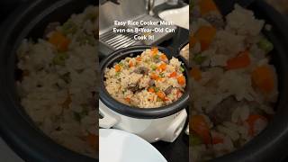 Easy Rice Cooker Meal: Even an 8-Year-Old Can Cook It! #cookingvideos  #easyrecipes  #cookingasmr