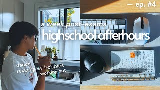 🌳📝 highschool afterhours ep4: // post-exam routine, self-care, good habits, working out + more!