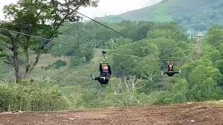 緑に囲まれ 空を滑降　アジア最長のジップライン　ニセコＨＡＮＡＺＯＮＯに登場