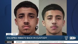 Escaped Inmate Caught After Escape from Kern County Custody
