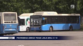 TV KANAL 9, NOVI SAD: PRIVREMENA IZMENA TRASE LINIJA BROJ 3 i 13