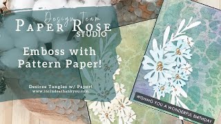 Add Texture to your Pattern Paper! | Paper Rose | Cracked Stencil | Card Making Tutorial