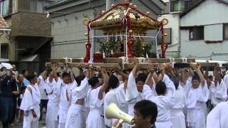 平成27年　鎌倉市材木座・五所神社乱材祭　三基神輿お渡り（光明寺）