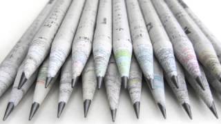 Recycled Newspaper Pencils Customized Logo