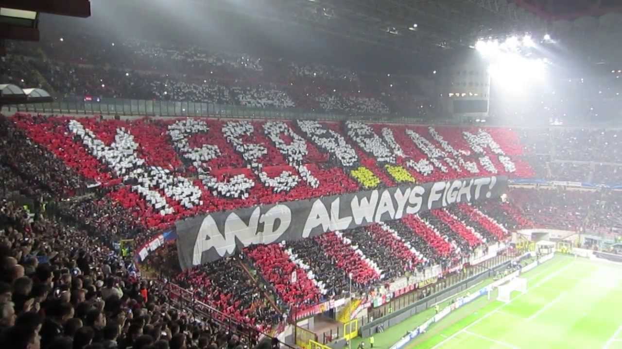 Milan - Barcellona 1-1 22/10/13 Coreografia Curva Sud Milano - YouTube