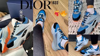 DIOR B22 SNEAKER REVIEW| THE BEST DESIGNER SHOE 2024 | SIZING \u0026 TRY ON | UNIQUE COLORWAY