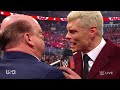 Cody Rhodes makes Paul Heyman cry (22) - WWE RAW February 06, 2023