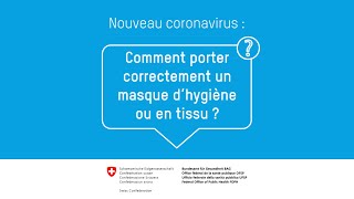 Comment porter correctement un masque