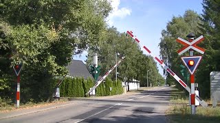 Spoorwegovergang Hårlev (DK) // Railroad crossing // Jernbaneoverskæring