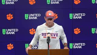 Dabo Swinney post-practice update (Louisville week)