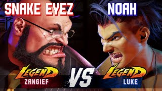 SF6 ▰ SNAKE EYEZ (Zangief) vs NOAHTHEPRODIGY (Luke) ▰ High Level Gameplay