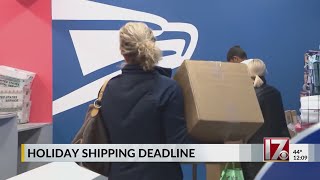 Holiday shipping deadline drawing near