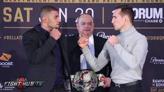 Rory MacDonald & Douglas Lima have intense face off at Bellator 192 final press conference
