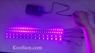 KooSion How to connect a USB 5V pixel ribbon lights full colour strip with mini controller