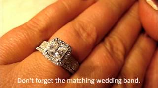 KI-117235 18k 5.5mm princess cut double-split shank diamond engagement ring still shows a ruby