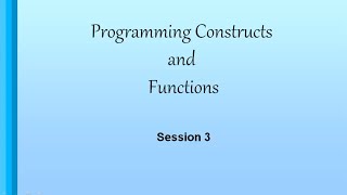 Programming Constructs and Functions | JavaScript | betaQsolutions