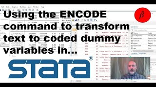 Stata Tutorial: Encode string/text to dummy variable