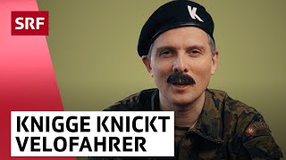 Leutnant Knigge knickt Velofahrer Zukkihund | Hypegenossen | Comedy | SRF