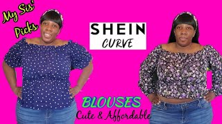 Shein Plus Size Blouse Haul| My Little Sis' Picks| #shein #plussize #bbw #tryon #haul