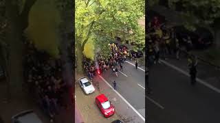 Ultras BVB Fanmarsch zum Stadion gegen Gladbach