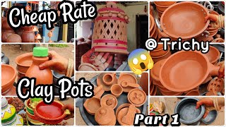 CLAY POT Varieties in Trichy Village/ MUDPOT Shopping Vlog/ PINGON / Amazing Handmade Clay Pot#E-65