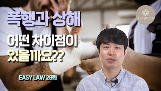 [Easy Law 28화] 폭행죄 ④ - 종이 한장 차이같은 폭행과 상해의 정의