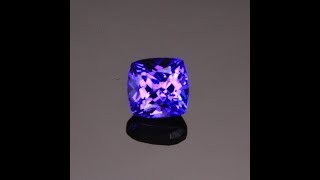 Blue Violet Square Cushion Tanzanite Gemstone 1.36 Carats