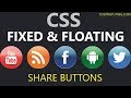Create Fixed and Floating Social Media Share Buttons HTML CSS