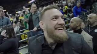 Conor McGregor gets a bit excited watching ice hockey