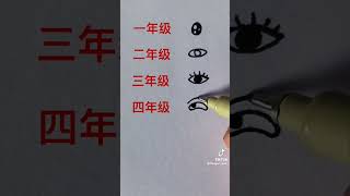 不同年級畫眼睛❤️看看你是幾年級吧~♨️