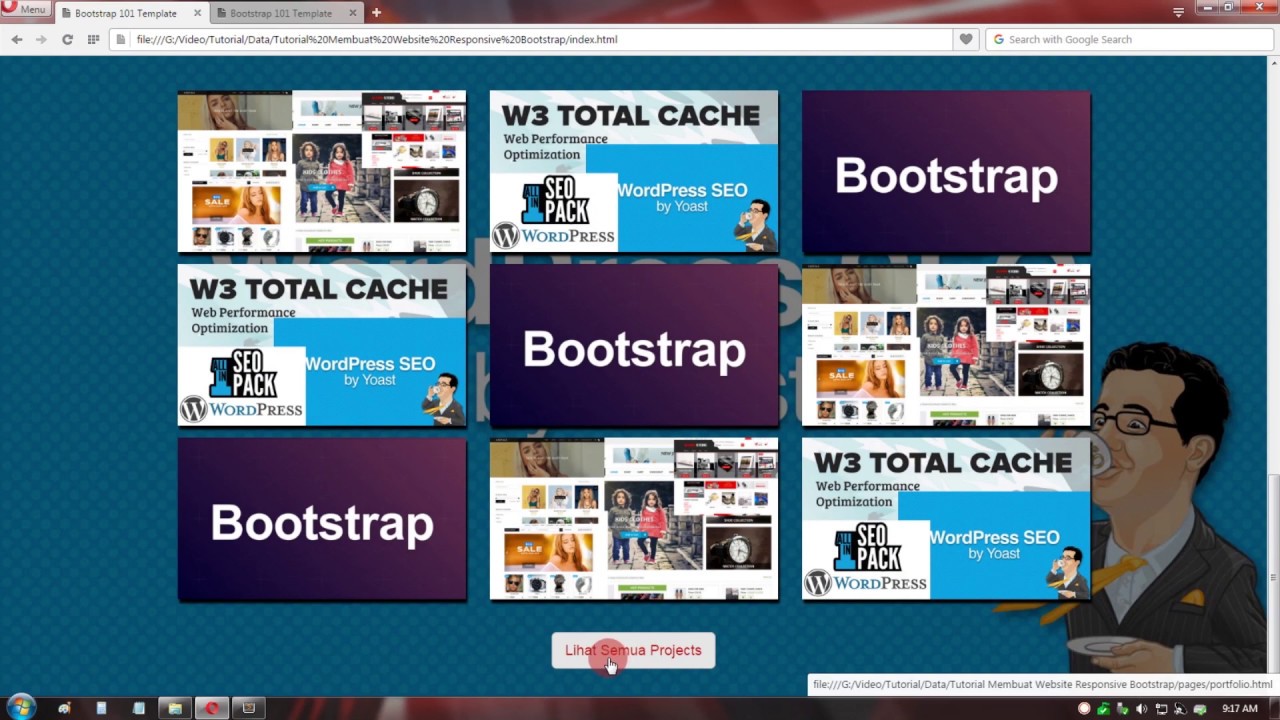 Cara Membuat Template Web Responsive Dengan Bootstrap Part 5/10 - YouTube