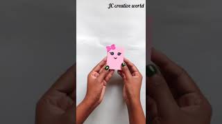 DIY cute paper craft in 1 minute | Paper craft #shorts #papercraft
