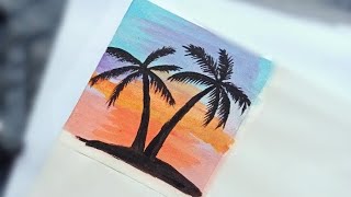 Easy mini painting for beginners|| easy acrylic painting tutorial|| easy painting techniques|| easy
