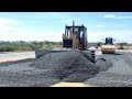 Great Best Bulldozer & Motor Grader Construction Spreading Gravel Building The New Road | Big Truck