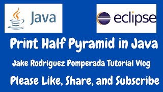 Print Half Pyramid in Java