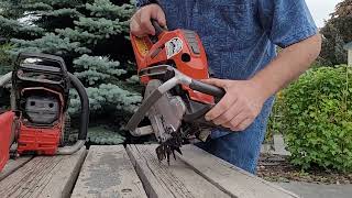 Make your own full wrap handle for Husqvarna, Stihl or Echo.